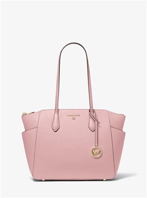 michael michael kors medium marilyn leather tote bag|Michael Kors saffiano tote bag.